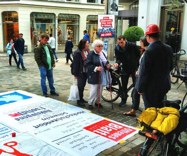 Straßenzeitung und Bürgergespräche in Schwerin